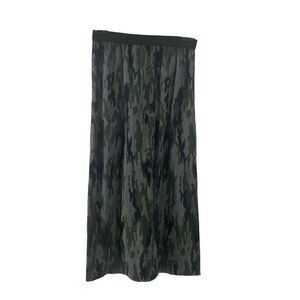 Camouflage Ribbed Midi Skirt Small Camo Wild Fable